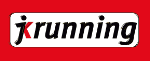 Rotes Logo mit schwarzem Text „krunning“, wobei das „k“ rot umrandet ist.