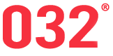 Red "032°" text on a white background.