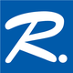 Logo mit weißem „R.“ auf blauem Hintergrund.