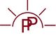 Logo: Zwei überlappende "P"s vor einem stilisierten Halbkreis mit Sonnenstrahlen in Rot.