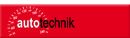 Rotes Logo mit weißem Text "autotechnik" und Kreis aus Punkten um "auto".