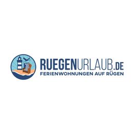 Logo von RUEGENURLAUB.DE mit Leuchtturm und Strandkorb, Ferienwohnungen auf Rügen.