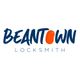 "Beantown Locksmith logo with 'BEAN' featuring an orange bean graphic."