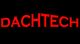 „DACHTECH“ in roter Schrift vor schwarzem Hintergrund.