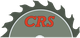 Saw blade with the letters "CRS" in red on a gray background.