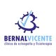 Logotipo de Bernal Vicente, clínica de osteopatía y fisioterapia, con diseño de corazón.