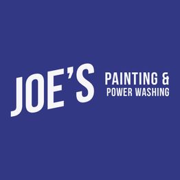 Logo with text "JOE'S PAINTING & POWER WASHING" on a blue background.