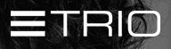 Schwarzes Logo mit weißem Text "TRIO", links daneben drei horizontale Linien.