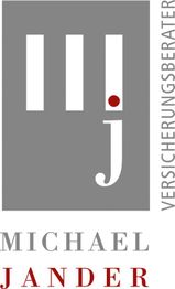 Logo mit den Buchstaben "mj" und Text "Michael Jander, Versicherungsberater".