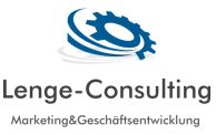 Logo von Lenge-Consulting mit Zahnrad und Text "Marketing & Geschäftsentwicklung".