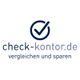 Logo von check-kontor.de mit Slogan "vergleichen und sparen" und Häkchen-Symbol.