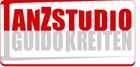 Logo mit rotem "TANZSTUDIO" und grauem "GUIDO KREITEN" auf weißem Hintergrund.