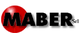 Logo con scritta "MABER Srl" in nero su sfondo bianco, con sfera rossa dietro le lettere "MAB".
