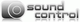 Graues Logo mit einem Symbol links neben dem Text "Sound Control".