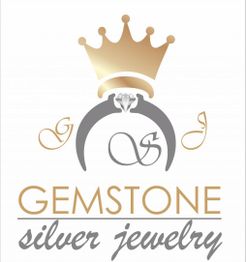 Logo of Gemstone Silver Jewelry with a gold crown and initials "G" and "J."