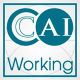 Logo con letras "CAI" en un círculo azul y "Working" debajo, en un marco cuadrado.
