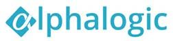 Alphalogic logo with a stylized "a" in a blue diamond shape next to the text.