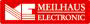 Rotes Logo mit weißem Text "MEILHAUS ELECTRONIC" und stilisiertem M-Symbol links.