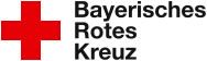 Logo des Bayerischen Roten Kreuzes mit rotem Kreuzsymbol links.