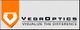 Logo von VegaOptics mit Slogan "Visualize the Difference" auf grauem Hintergrund.