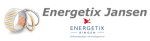 "Logo von Energetix Jansen mit Schmuckstück und rotem Vogel, Text: 'Schmuck der begeistert'."