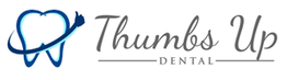 Logo for Thumbs Up Dental with a tooth and thumbs-up design.