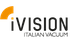 Logo di iVision Italian Vacuum con scritta nera e dettaglio arancione.