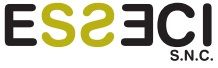 Logo "ESSECI S.N.C." con lettere nere e verdi su sfondo bianco.
