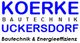 Logo mit Text "KOERKE BAUTECHNIK UCKERSDORF" und "Bautechnik & Energieeffizienz".