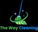 Green and blue mop logo with "The Way Cleaning" text, sparkles around.