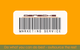 Ein Barcode auf orangefarbenem Hintergrund mit Text: "Do what you can do best - outsource the rest."