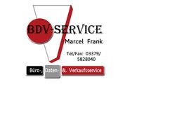 BDV-Service-Logo mit Kontaktinfos und Leistungen: Büro-, Daten- & Verkaufsservice.
