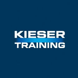 Kieser Training-Logo auf dunkelblauem Hintergrund in weißer Schrift.