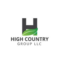 Logo for High Country Group LLC: Large "H" with a green leaf design.