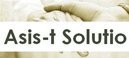 Texto: "Asis-t Solutio". Fondo con manos entrelazadas.