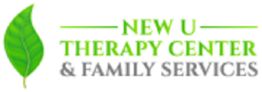 Logo: Green leaf with "New U Therapy Center & Family Services" text.
