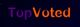 "Top Voted" text in purple and orange against a dark background.