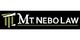 Mt. Nebo Law logo with a stylized column and black background.