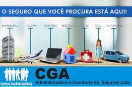 Seguros empresariais, viagem, portáteis, residência, saúde, vida e automóvel. Marca CGA.
