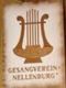 Altes Logo des Gesangvereins Nellenburg mit Lyra und dem Schriftzug "Gesangverein Nellenburg".