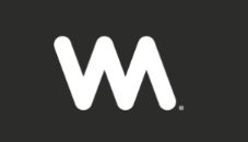 Weißes "W" und "M" Logo auf schwarzem Hintergrund.