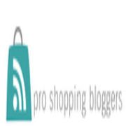 Shopping bag logo with RSS symbol, text: "pro shopping bloggers".