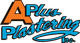 Logo of A Plus Plastering Inc. with "A" in orange and "Plus Plastering Inc." in blue script.