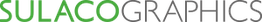 Logo mit grünem Text "SULACO" und schwarzem Text "GRAPHICS" auf weißem Hintergrund.
