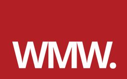 Rotes Quadrat mit weißen Buchstaben "WMW." in der Mitte.