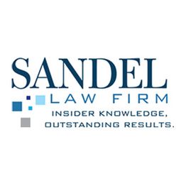 Logo for Sandel Law Firm with tagline: "Insider Knowledge, Outstanding Results."