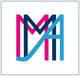 Logo mit stilisiertem M in Blau, Pink und Türkis, vor weißem Hintergrund.
