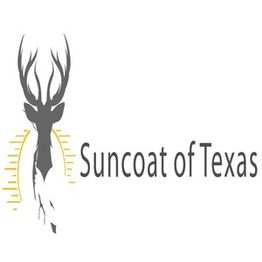 Logo of Suncoat of Texas with a stylized deer head and sunrays in the background.