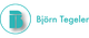 Logo mit stilisiertem Buchstaben "B". Text: "Björn Tegeler" in türkis und schwarz.