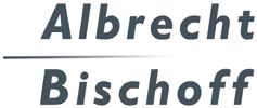 Textlogo: "Albrecht Bischoff" in stilisierter Schrift.